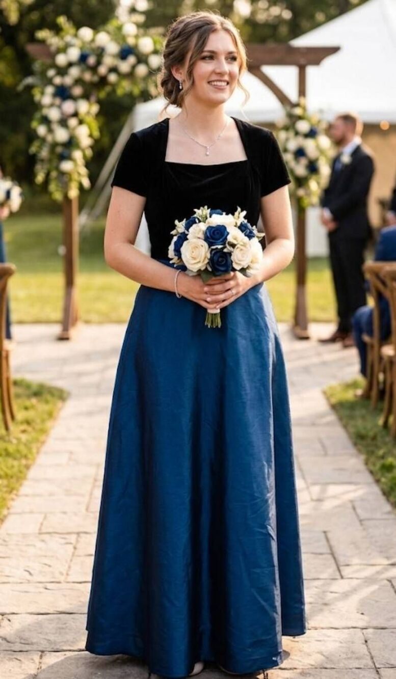 Stage Accents Formal Dress Black/Blue Sz 4